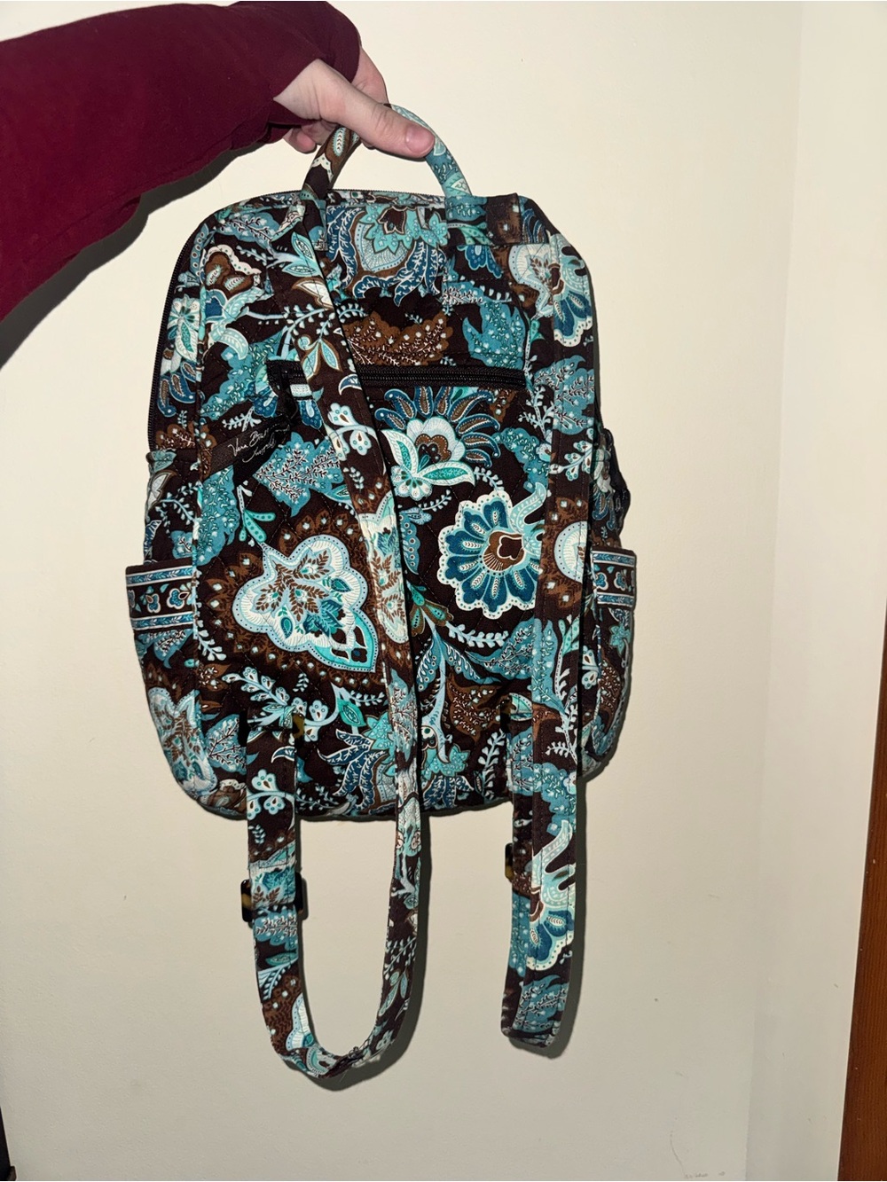 Vera Bradley Java Blue Backpack - Picture 2 of 5